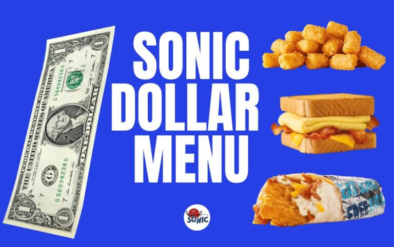 Sonic Dollar Menu With Prices and Calories